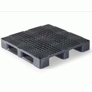 Palette  plastique 1140 X 1140, 3 semelles à plateau ajouré avec rebords - CUQP1140HP3RR Palette  plastique 1140 X 1140, 3 semelles à plateau ajouré avec rebords - CUQP1140HP3RR
