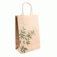 Sac kraft brun poignées torsadées Feel Green 20+10x29cm - par 250