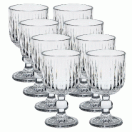 San Ignacio - Set de 8 verres à pied 250 ml en verre transparent - transparent Verre en cristal PK9422