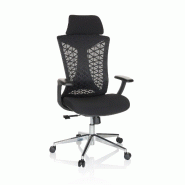 Siège de bureau / Siège pivotant FALEO B Maille / Tissu noir hjh OFFICE - noir polyester 751013