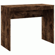 VidaXL Bureau Chêne fumé 90x40x72 cm Bois d'ingénierie Modèle Lofty Studio - noir 815303