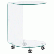 VidaXL Table basse 45x40x58 cm Verre trempé Modèle Atlas Infinite Line - 284725