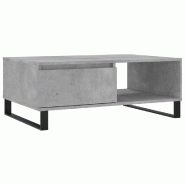 VidaXL Table basse gris béton 90x60x35 cm bois d'ingénierie Modèle Balcon Prestige Prime - 827072