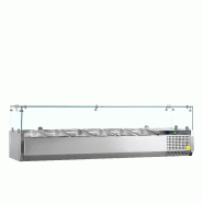 Vitrine réfrigérée GN1/4 VK33-140 Inox L1400mm 33587 TEFCOLD