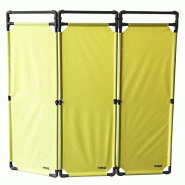 Barrière d'intervention - 3 panneaux - 1800 / PVC / Jaune