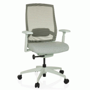 Chaise de bureau / chaise pivotante COLORE dossier résille / assise tissu gris lumière hjh OFFICE - gris polyester 657701