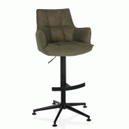 Chaise de salle à manger / chaise pivotante SOLAO LIFE HIGH Tissu vert hjh LIVING - vert polyester 661042 Chaise de salle à manger / chaise pivotante SOLAO LIFE HIGH Tissu vert hjh LIVING - vert polyester 661042