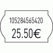 Étiquette Meto format 32x19mm blanc standard - par 10000 - adhésif permanent