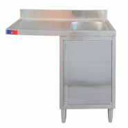 Gasfrit – Évier industriel en acier inoxydable avec meuble, 1 cuve et 1 égouttoir, 1200 × 600 × 850 + 100 mm - inox g083