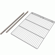 GastroHero Jeu de deux glissières et une grille pour modèles d'armoires réfrigérées / armoires de congélation Monoblock - argenté métal 2S1R-6