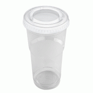 Gobelet Pot à Dessert  20cl NovaCup + Couvercle Plat Inclus Snacking Recyclé Transparent VAE Verrine - Lot de 1250 unités - transparent Matériau n