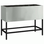 Helloshop26 - Bac de jardin surélevé moderne finition chic 60 x 26 x 45 cm facile à nettoyer en acier galvanisé argent 02_0052100 - métal 3000237_0