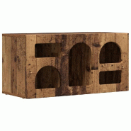 Helloshop26 - Meuble TV en bois ancien moderne minimaliste chambre salon 80 x 35 x 40 cm en bois d'ingénierie ancien 02_0054771 - Bois massif 3000238
