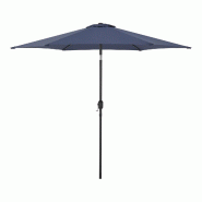 Helloshop26 - Parasol hexagonal polyester 270 x 235 bleu marine 03_0008044 - bleu acier 3001912147767