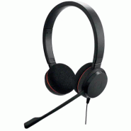 Jabra Evolve 20 Casque Avec fil Arceau Bureau/Centre d'appels USB Type-A Noir