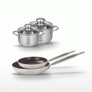 Lot Poêles 28/32 cm et Faitouts 14/16 cm Elo Bistro Line - noir 3176239986068