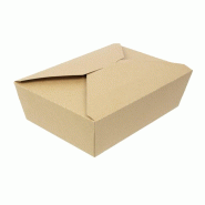 MONOUSO - Boîte Américaine Kraft-Kraft 21,5x15,5x6,5cm 1.900ml (25 Utés) - marron en carton 8435771414916