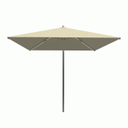Parasol pour terrasse Pro Ouessant carré 300 cm - armature+toile+housse - ivoire
