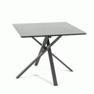 RATTATAN Table carrée 90x90 cm, pieds croisés en métal, plateau stratifié, table à manger pour 4 personnes, pieds en X, style moderne - Carlo - G RATTATAN Table carrée 90x90 cm, pieds croisés en métal, plateau stratifié, table à manger pour 4 personnes, pieds en X, style moderne - Carlo - G