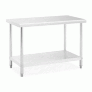 Royal Catering - Royal Catering RCAT-120/60-NW Table de Travail INOX (120 x 60 x 5 cm, Capacité de Charge 110kg, Pieds réglables, Acier Inoxydable)