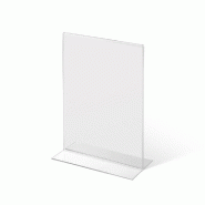 SHOWDOWN Displays Exposiciónate Porte-menu T-Stand Acrylique A5 Portrait TA5PXV - transparent plastique 8595578349399
