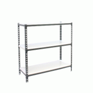 SimonRack Rayonnage métallique, 1000x900x400 mm, 3 niveaux, tablette métallique, 180 kg au point de flexion, Antracite/Blanc - Simonclick - métal 8
