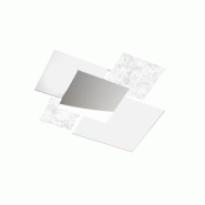 Top light Plafonnier moderne 1088/70-FA Verre Blanc et Feuille d'Argent 4xE27 - gris 8057094702978