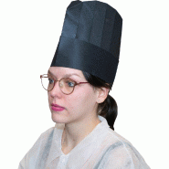 Toque ajustable classique viscose noir H 23 cm - par 10