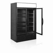 Vitrine réfrigérée noire 2 porte avec caisson positive - 1200 x 790... - PFSC1200H BLACK