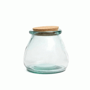 Bazar Bizar Bocal en verre recyclé 15x15x15 cm bleu - bleu verre ESSAMI007B-L