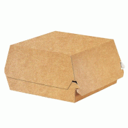 Boite burger modèle M Ecokraft carton naturel 14x14x7cm - par 200