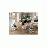 Bureau bench 3 personnes KELSO P60 avec cloisonnettes en tissu - Atra Bureau bench 3 personnes KELSO P60 avec cloisonnettes en tissu - Atra