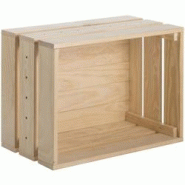 Caisse en pin massif modulable Home box Grande Astigarraga - beige 8422341599210 Caisse en pin massif modulable Home box Grande Astigarraga - beige 8422341599210