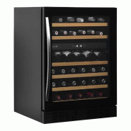 Cave à vin noire 2 zones - 46 bouteilles | Tefcold - TFW200-2F