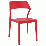 Chaise empilable d'extérieur en polypropylène Snow coloris Rouge