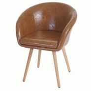 Décoshop26 - Chaise de salle à manger cuisine design rétro vintage synthétique marron 04_0001982 - marron 3000276032696 Décoshop26 - Chaise de salle à manger cuisine design rétro vintage synthétique marron 04_0001982 - marron 3000276032696