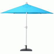 Décoshop26 - Demi parasol semi-circulaire balcon terrasse UV 50+ polyester/aluminium 3kg avec une portée de 300 cm turquoise avec 04_0003844 - alumi
