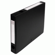 Exacompta Lot de 10 Boîte à archives polypro à pression, dos de 40, coloris noir - 3130630546313