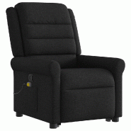 Fauteuil de massage inclinable Noir Tissu Modèle Ravelia - 8721102963087