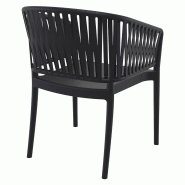 Fauteuil restaurant moderne Noa - NOIR Fauteuil restaurant moderne Noa - NOIR