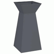 Helloshop26 - Jardinière à pilier extérieure moderne durable 35 x 35 x 73 cm en plastique anthracite 02_0052400 - 3000237399004
