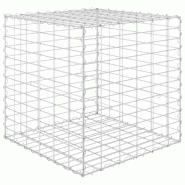 Helloshop26 - Jardinière lit surélevé plantes fleurs jardin cube à gabion fil d' acier 60 x 60 x 60 cm 02_0000967 - 3000073051531