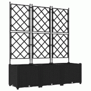 Helloshop26 - Lot de 3 cache-pots de jardin moderne 120 x 40 x 143 cm durable minimaliste en acier noir 02_0058538 - noir acier 3000240647178