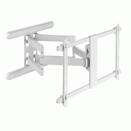KIMEX - Support mural TV articulé écran 37''- 86'' - bras 6,9-66 cm blanc - blanc aluminium 3700685428126