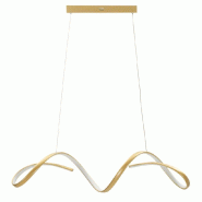 Mauro Ferretti Lustre Led Uter Gold - Suspension Moderne Et Sinueuse Avec 3 Températures De Couleur - 80 X 20 X 120 Cm - 171379000R