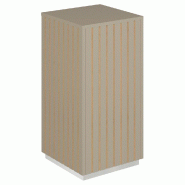 Podium 1 porte push-pull Vertigo T03 MDF naturel et taupe 45x45x90cm