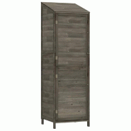 Remise de jardin Anthracite 55x52x174,5 cm Bois de sapin solide Modèle Vega Line Plus - 152188