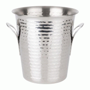Seau à vin ou champagne évasé 4,3 Litres en inox finition martelée