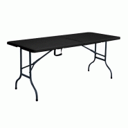 Table pliante noire 180cm 8 places pehd