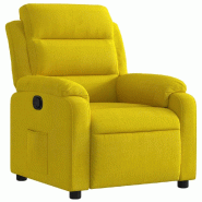 VidaXL Fauteuil inclinable jaune velours Modèle Weloria - 373507